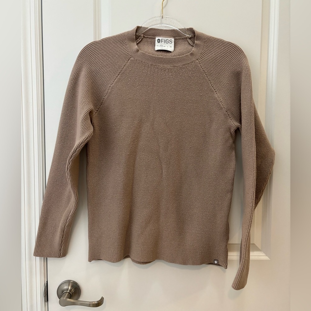 Figs loungewear knit crewneck sweater Size small